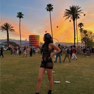 SHEIN Black Sheer one piece